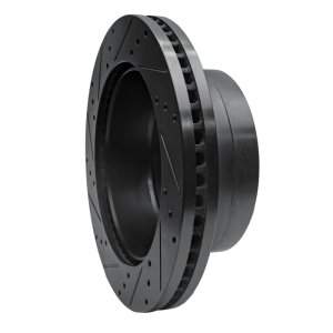 Ford F-350 Super Duty Brake Rotor (1) - Rear Right - R1 Concepts - Drilled & Slotted - Black - `11-`22